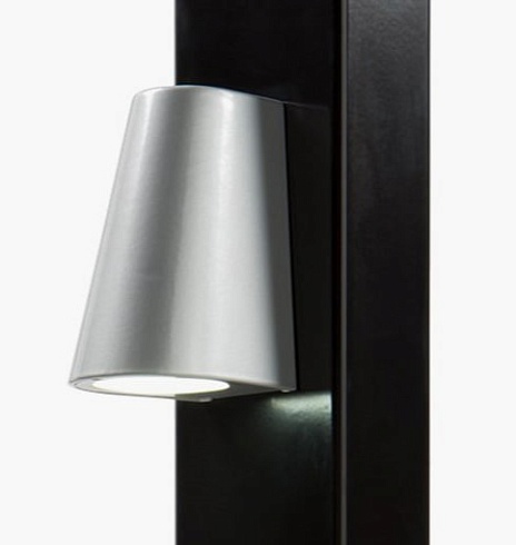 Заказать Элегантное LED-освещение Locinox (Бельгия) TRICONE для ворот, цвета zilver и 9005 (черный) в Крыму